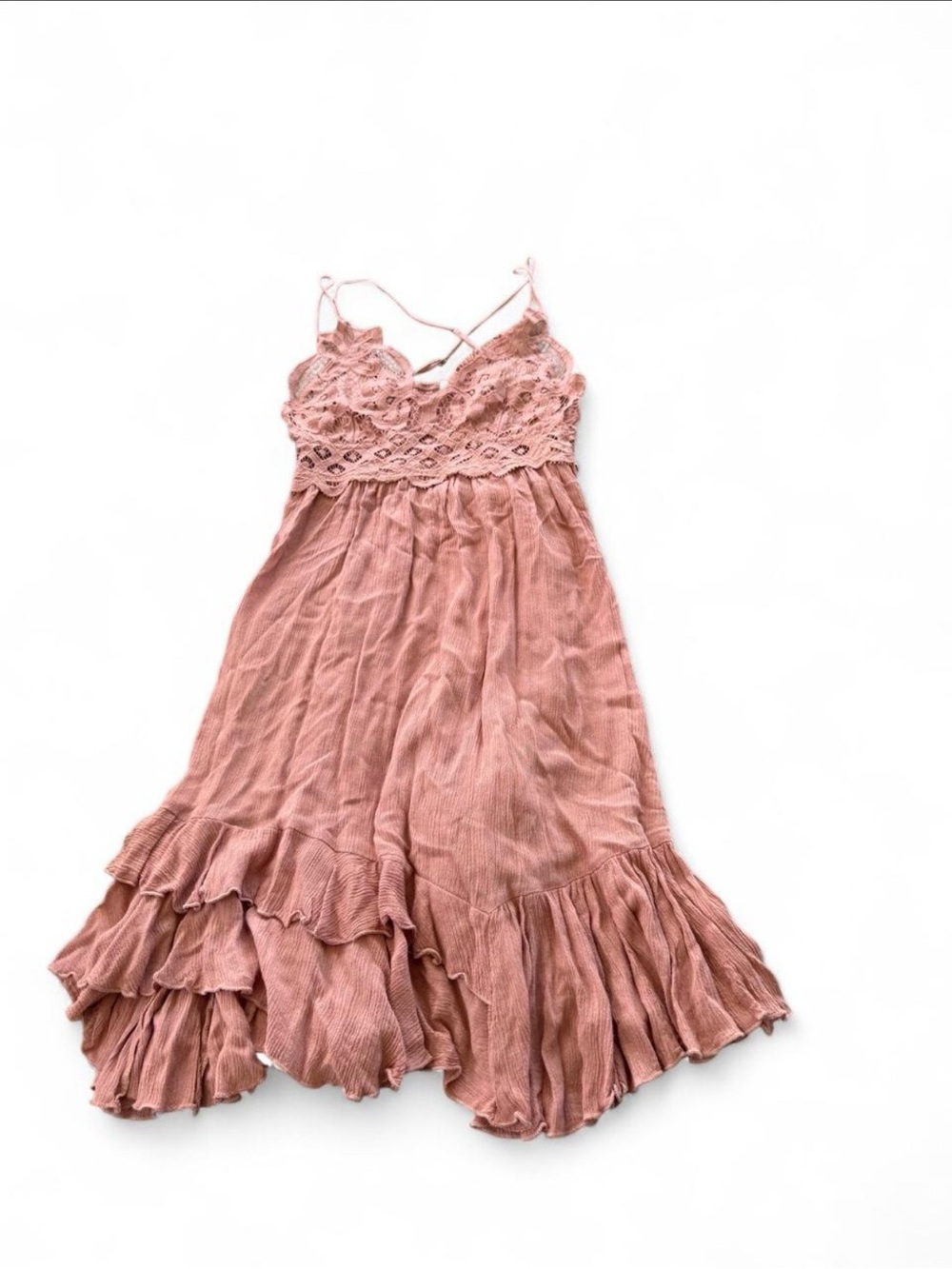 Free People Dusty Rose Asymmetrical Dress